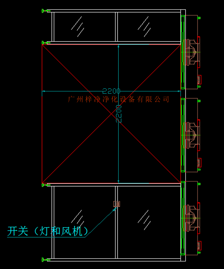 潔凈棚圖紙進(jìn)門面設(shè)計(jì)